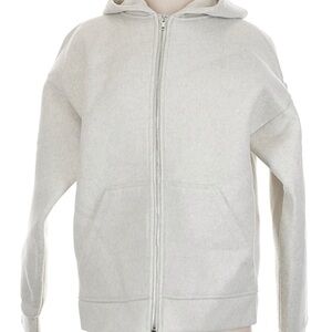 Zara Soft Beige Full-Zip Hoodie with Hood